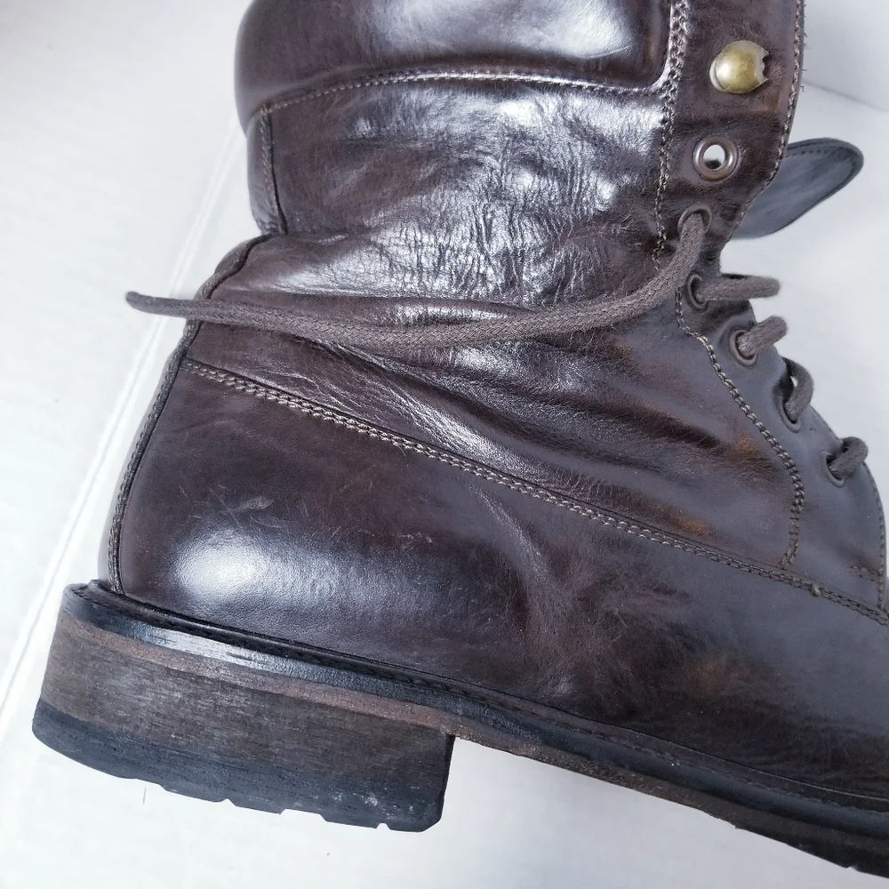J&M 1850 MEN'S ITALY SHEARLING BOOTS SIZE 9.5